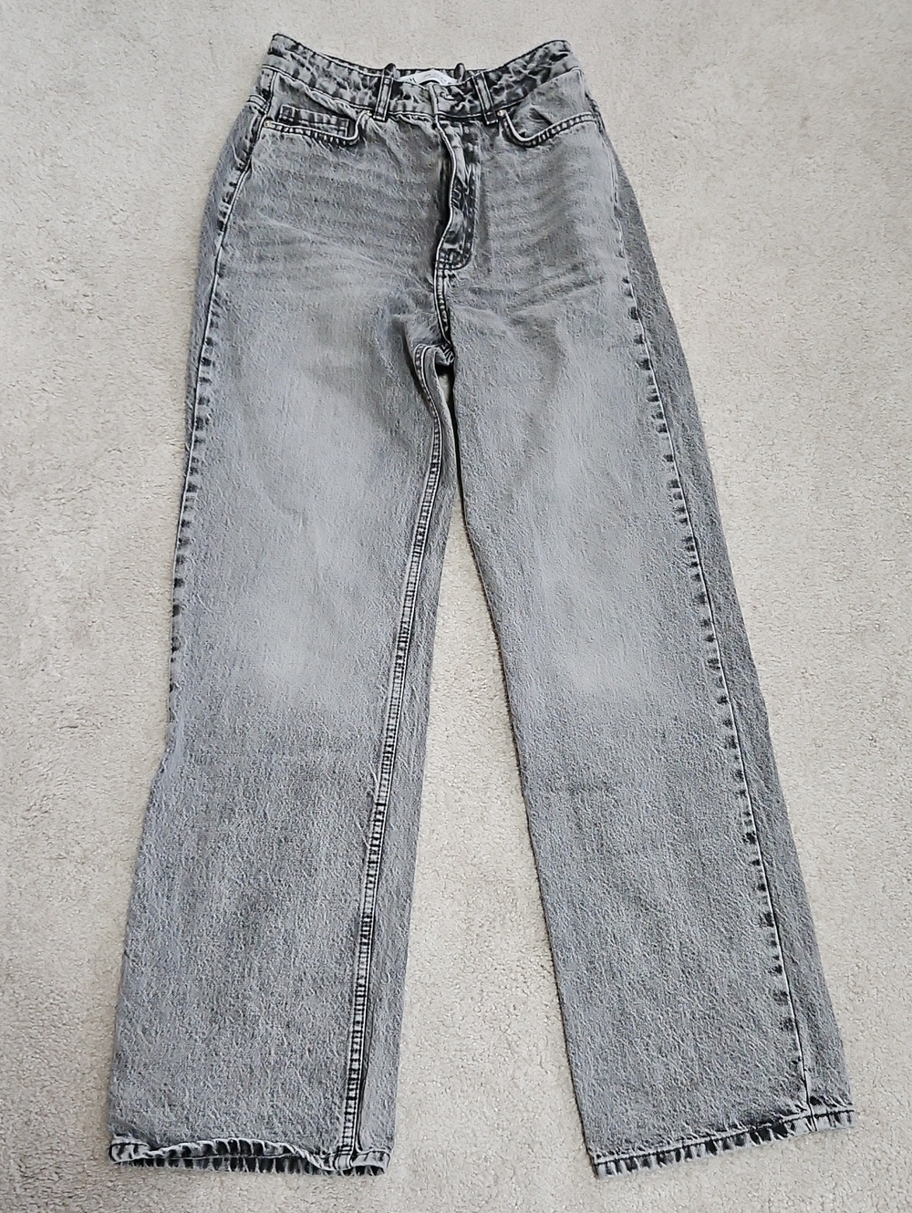 Zara Light Gray Straight Women's Jeans